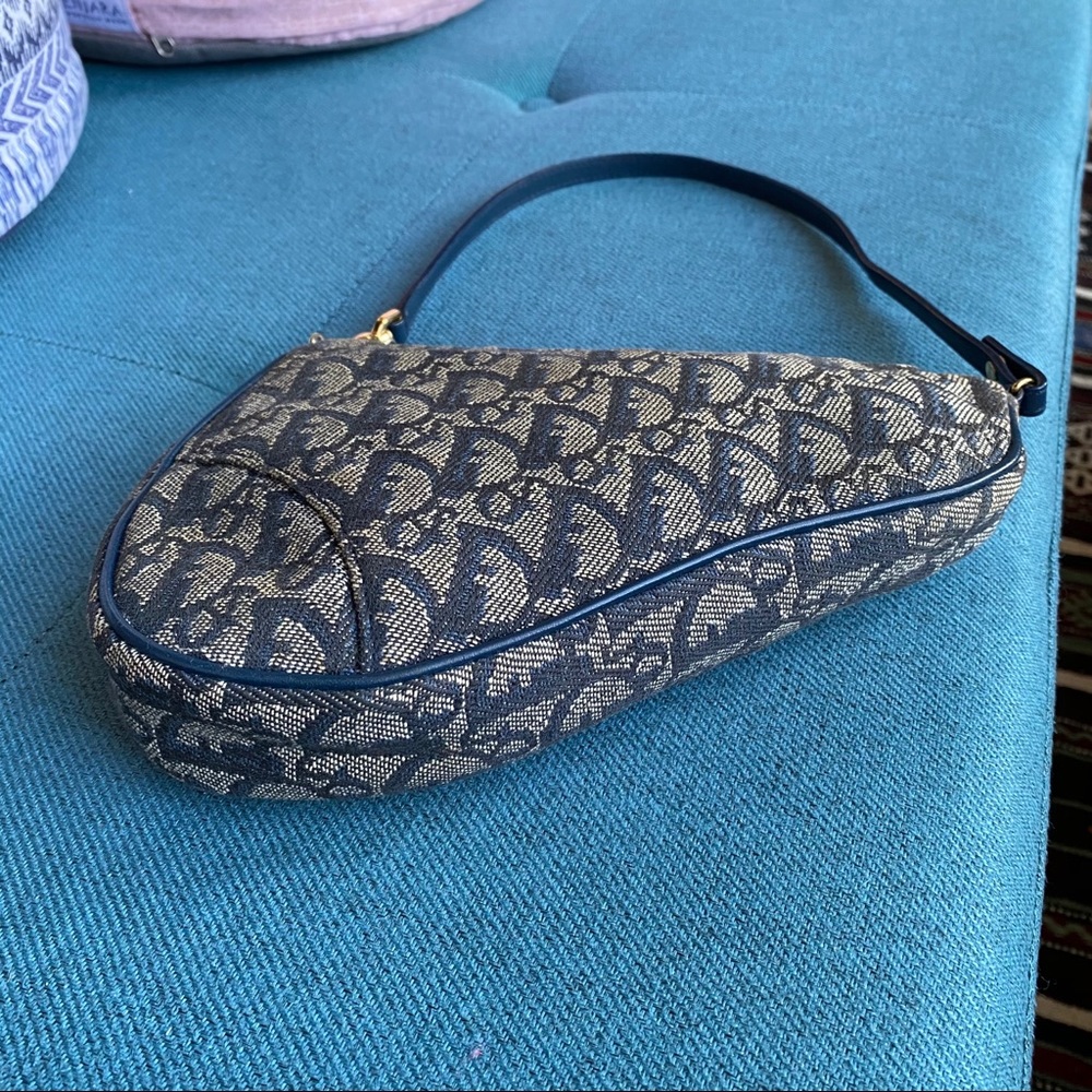 Vintage Dior 2001 Diorissimo Saddle Pochette - Picture 6 of 11